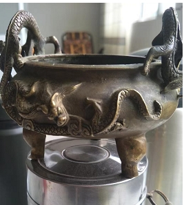 香炉　骨董品 楽天市場】骨董○銅製獅子香炉○俊道銘 | 昭和頃-20世紀頃