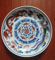 清雍正五福捧寿龙凤斗彩盘-北京艺术品交易网